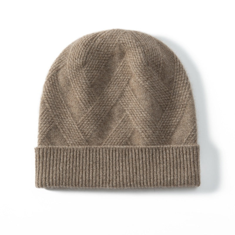 Pure Cashmere Wool Knitted Women's Hat