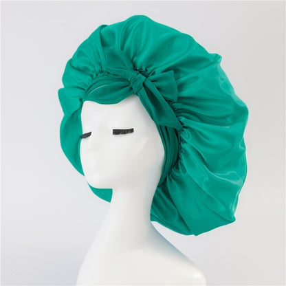 Elastic Bonnet With Tie Band For Sleeping Curly Hair Women