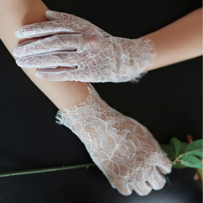 Fairy White Lace Bride Gloves