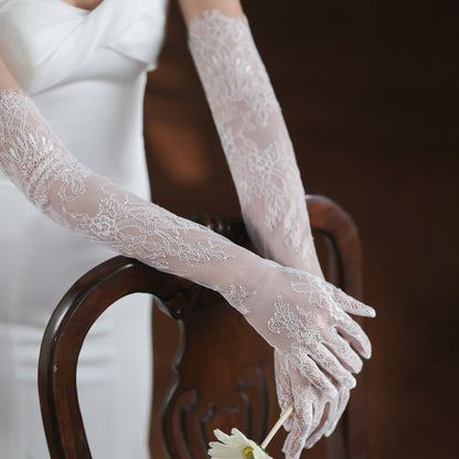 Fairy White Lace Bride Gloves