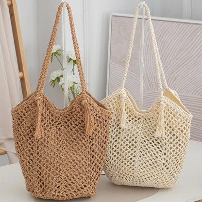 Handmade One-shoulder Bag For Leisure Beach Vacation