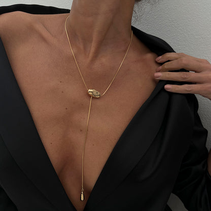 Classy CCB Water Drop Pendant Necklace